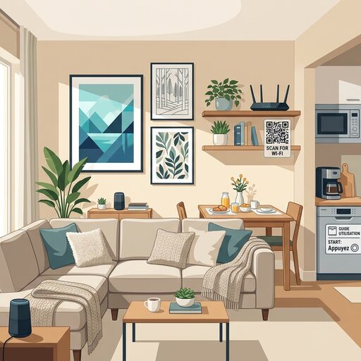 Living room of a holiday rental