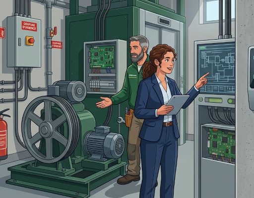 Technical room of a building